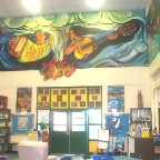 Pictures of sanchez elementary library by Cristina y Jane in 2005